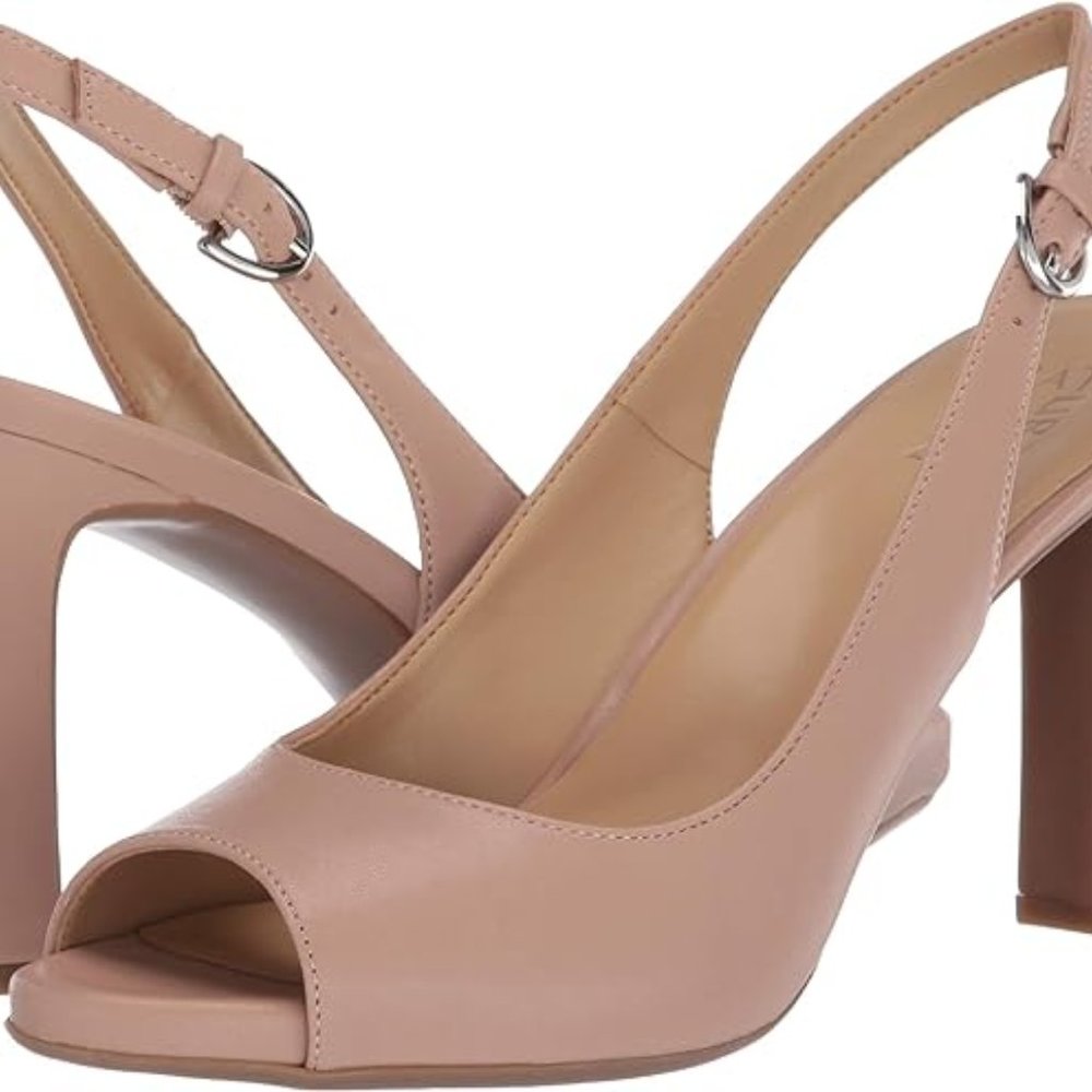 Naturalizer Womens Grace Barely Nude Slingback Heels 6 M